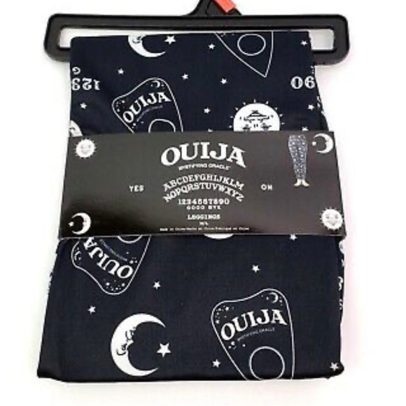 Has to Ouija Mystifying Oracle Leggings Tights  Size L/L Black White Leggings - Picture 3 of 4